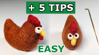 Needle Felting a Chicken Tutorial