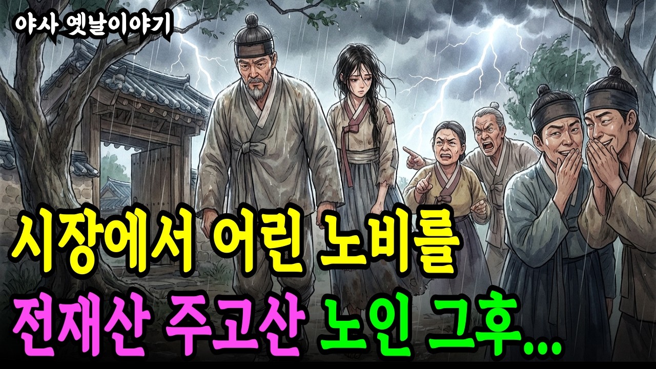 어린 여자 노비를 전재산 주고 산 노인, 그날 밤 마을이 뒤집히는데 | 야담 | 민담 | 전설 | 옛날이야기 |사연 | 야사
