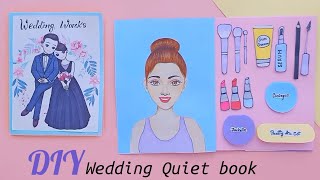 How to make Wedding paper quiet book /Diy makeup quiet book / Diy dress up & nail design quiet book