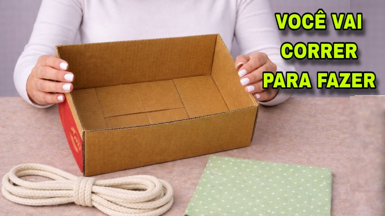 Замечательная идея с картонной коробкой и тканью - Сделай сам 