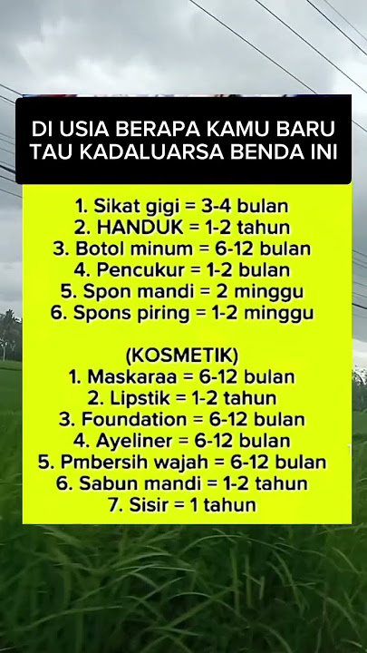 Di Usia Berapa Kamu Baru tAhu Kadaluarsa Benda Ini #shorts #fypyoutube