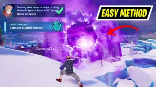How to EASILY Destroy structures or objects using Hollow Purple or Straw Doll Technique Fortnite