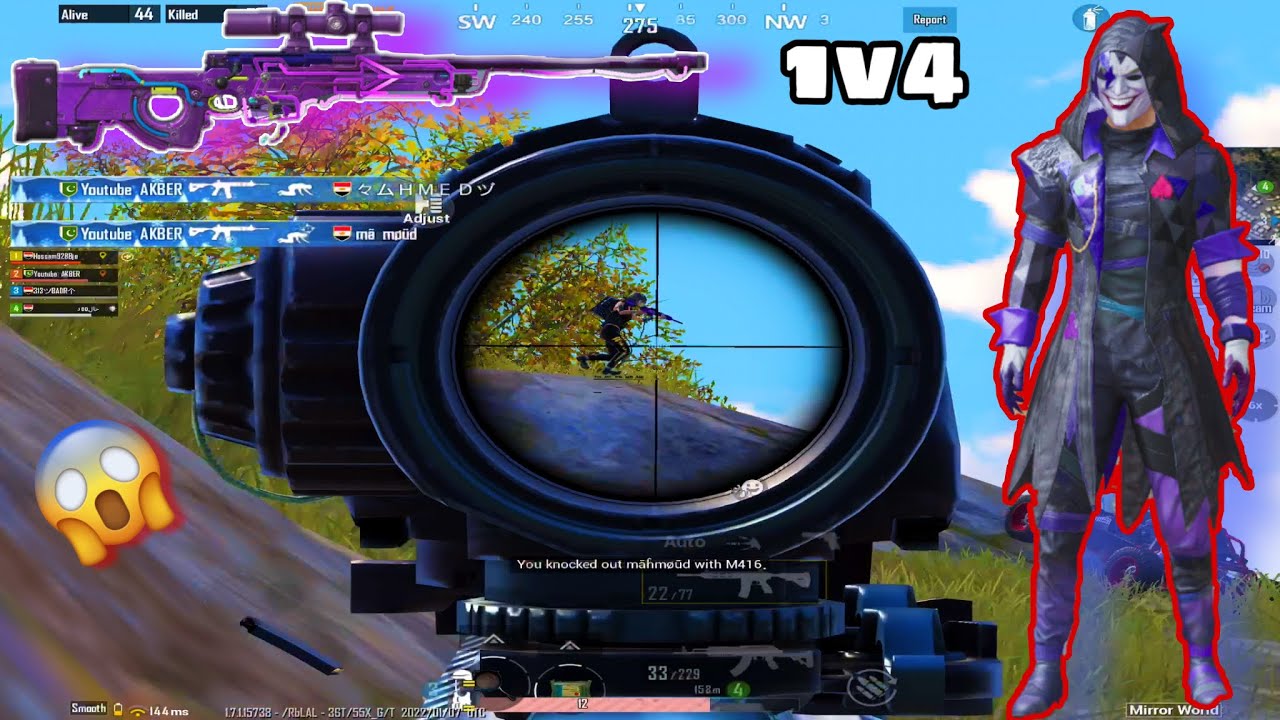 HIGHLYIIGHTS  😱1vs4  RANK  ACA  AND CONQUEROR  sever Asia 🔥 AKBER PUBG 😱