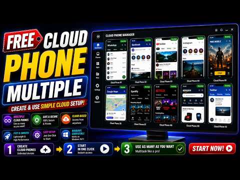 How to Create Multiple Virtual Android Phones for FREE | Cloud Phone Setup Guide 2026 ✅