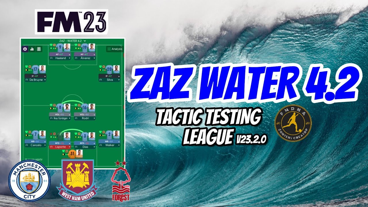 FM23 Tactic Testing League V23.2.0 ZAZ WATER 4.2 Football Manager