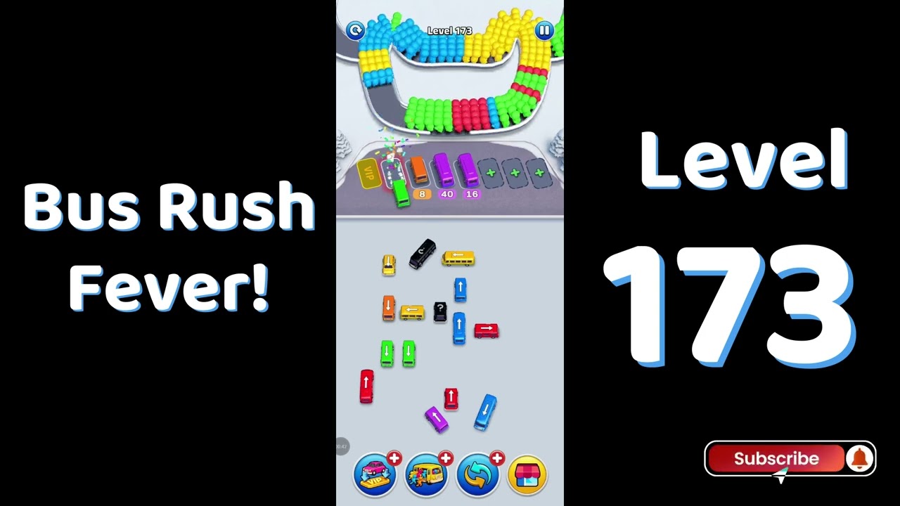 🎮 Bus Rush Fever Level 173 Walkthrough 🚍 | Traffic Puzzle