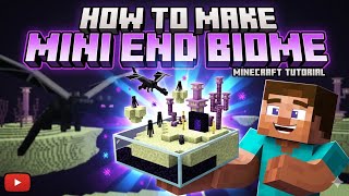 I built a MINI END BIOME... and it ACTUALLY WORKS! 😱 (Minecraft Build)