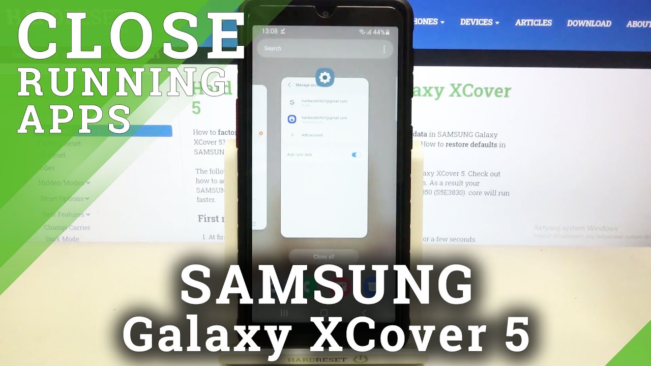 How to Turn Off Running Apps in SAMSUNG Galaxy XCover 5 Close All