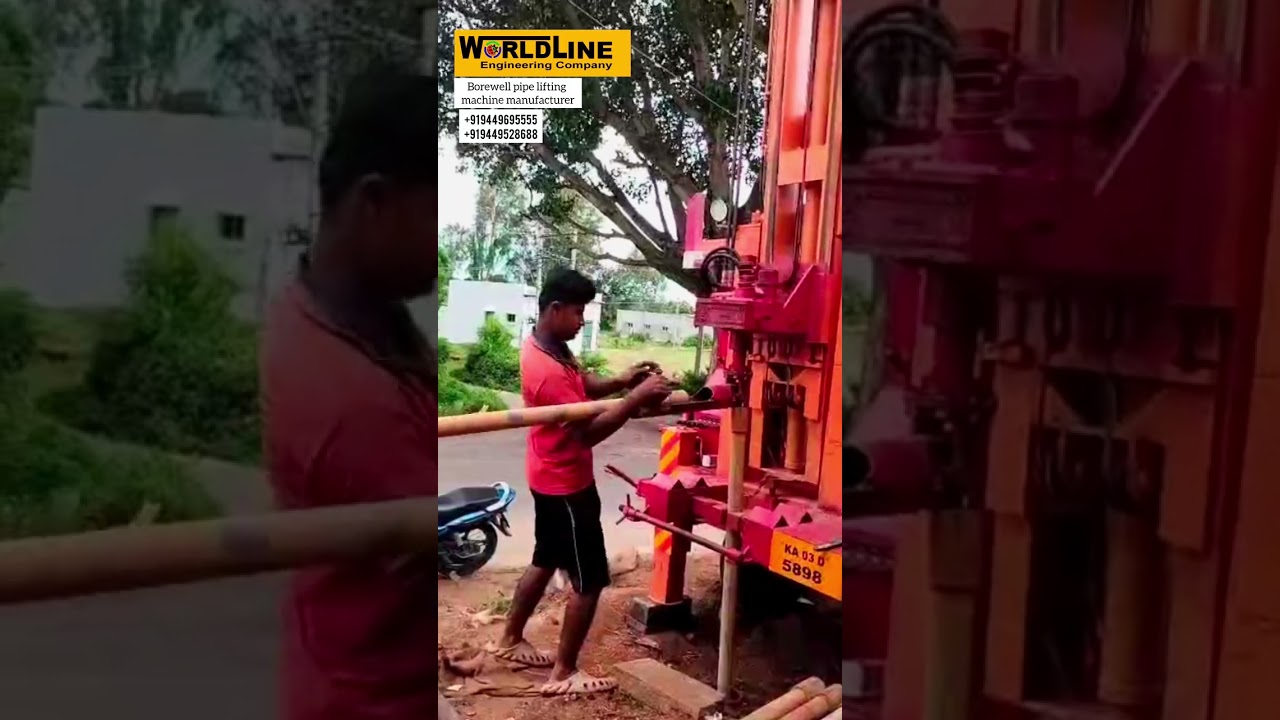 Borewell pipe lifting machine manufacturer Worldline Agro Tech 
