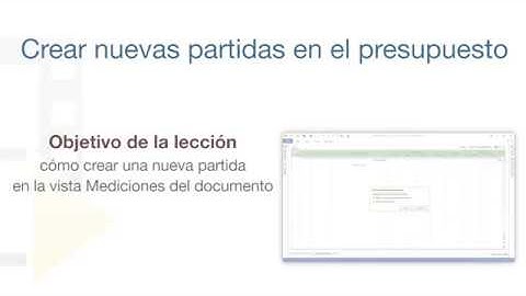 Tutorial de PriMus - Crear nuevas partidas en el presupuesto - ACCA software