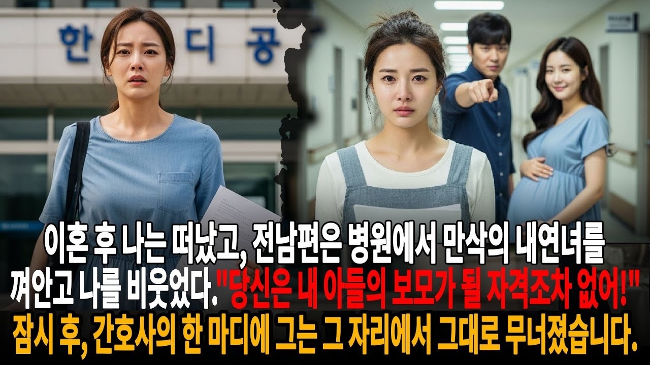 이혼 후 나는 떠났고, 전남편은 병원에서 만삭의 내연녀를 껴안고 나를 비웃었다  당신은 내 아들의 보모가 될 자격조차 없어!  잠시 후, 간호사의   ㅣ황혼연애ㅣ노후사연ㅣ