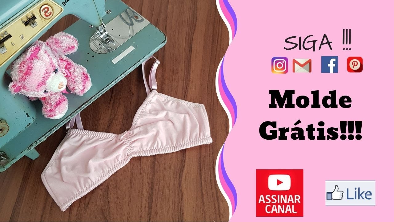 🌷Sutiã menina-moça na maquina singer ziguezague antiga🌷