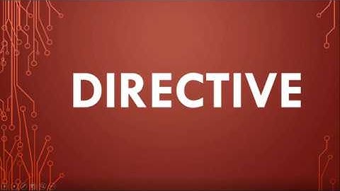 Directive Meaning, Directive Definition and Directive Pronunciation