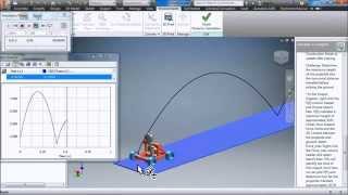 3D Virtual lab Autodesk Inventor time/Velocity - time/Acceleration - time/Position