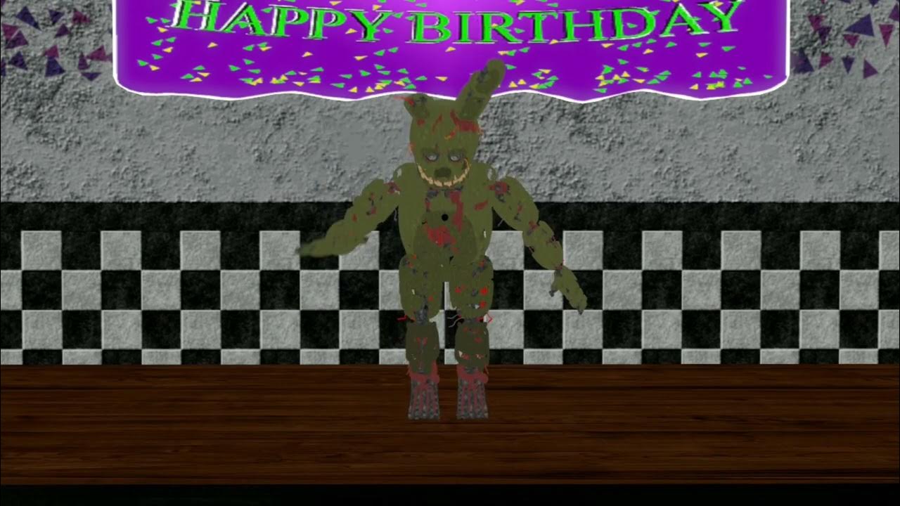 Five Nights At Freddy's Happy Birthday Banner