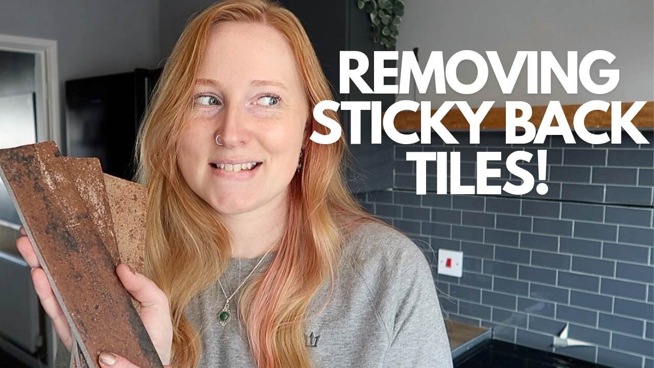 REMOVING STICKY BACK TILES BUDGET KITCHEN MAKEOVER YouTube