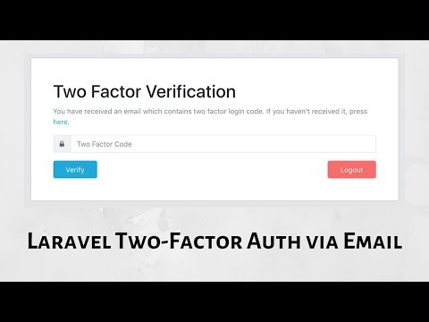 Laravel Auth: Add Two-Factor Verification via Email