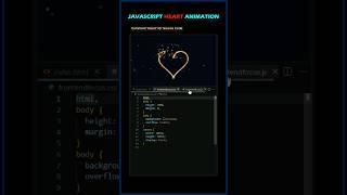 Glowing Particle Heart Animation ❤️ | HTML CSS & JavaScript #Shorts