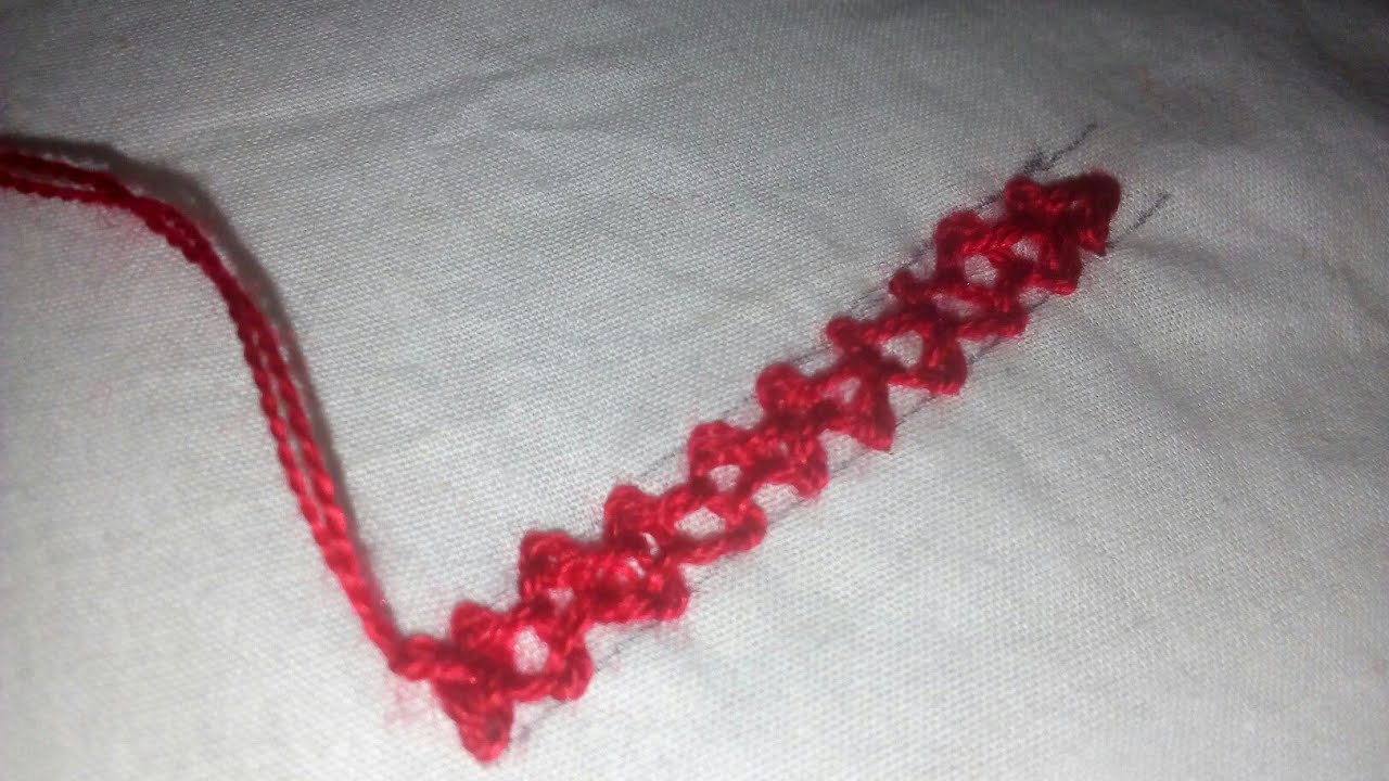 Hand Embroidery Beautiful Spanish knotted feather Stitch for beginners