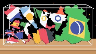 NATION DROP GAME - Suika Country Gameplay, Countrys Drop & Merge 2048. Try to Reach Max Level! screenshot 5