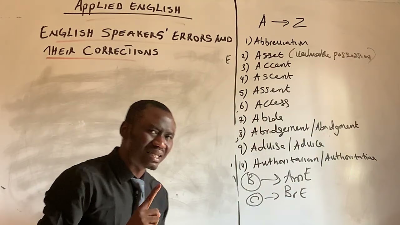 ENGLISH SPEAKERS’ ERROS AND THEIR CORRECTION ( 001)