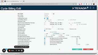 Texada SRM - How to Complete a Cycle Billing