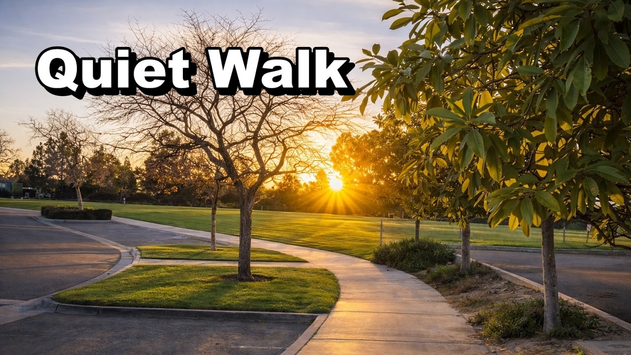 Calm Walk in Rancho Del Oro Park, Oceanside | No Talking, Nature Sounds