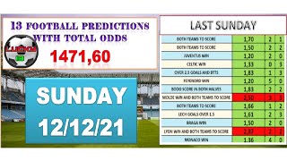 SUNDAY LUCKY 13 FOOTBALL PREDICTIONS TODAY - FIXED BETTING ODDS - SOCCER TIPS 12/12 screenshot 1
