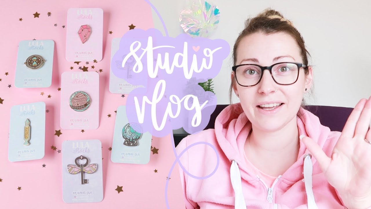 STUDIO VLOG (new enamel pins, playing with stop motion & vegan beauty unboxing)