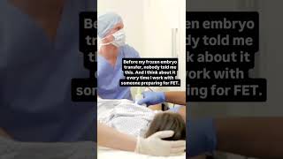 With a frozen embryo transfer, you often have more time to prepare than with a fresh transfer
