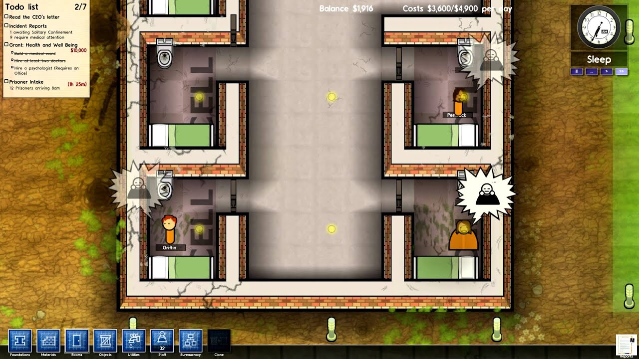 Prison Architect in 14 seconds.