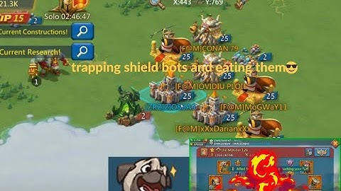 Lords Mobile _ trapping shield bots in k404 lets cap all our enemies !!
