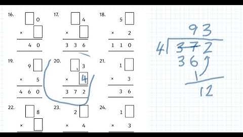 2-digit x 1-digit Multiplication with missing numerals Year 4