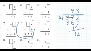 2-digit x 1-digit Multiplication with missing numerals Year 4