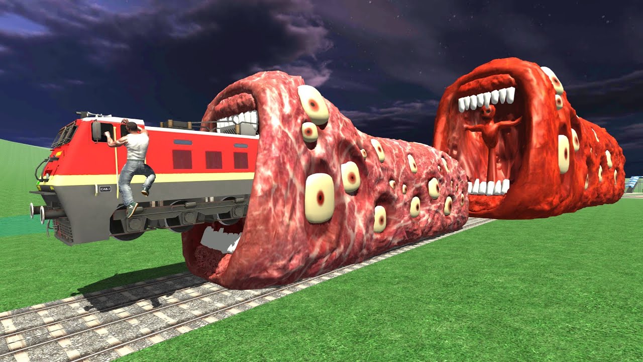 Mega Train Eater VS Franklin - INDIAN BIKE DRIVING 3D