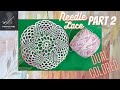 Beginners dual color needle lace tutorial   part 2  diy home decor with needlelace yt.