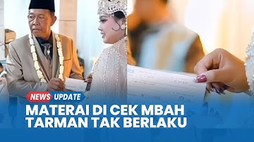 Materai di Cek Rp 3 M Mbah Tarman Tak Berlaku, Perusahaan pada Cap Diduga Fiktif