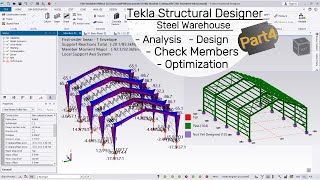 How to Run Analysis and Design on Tekla Structural Designer Steel Warehouse