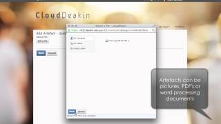 Upload artefacts to ePortfolio
