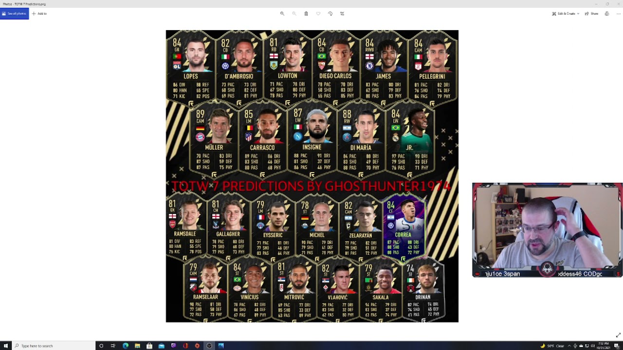 TOTW 7 Predictions
