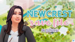 I REMADE NEWCREST! // Newcrest Save File Tour Overview | NO CC | The Sims 4