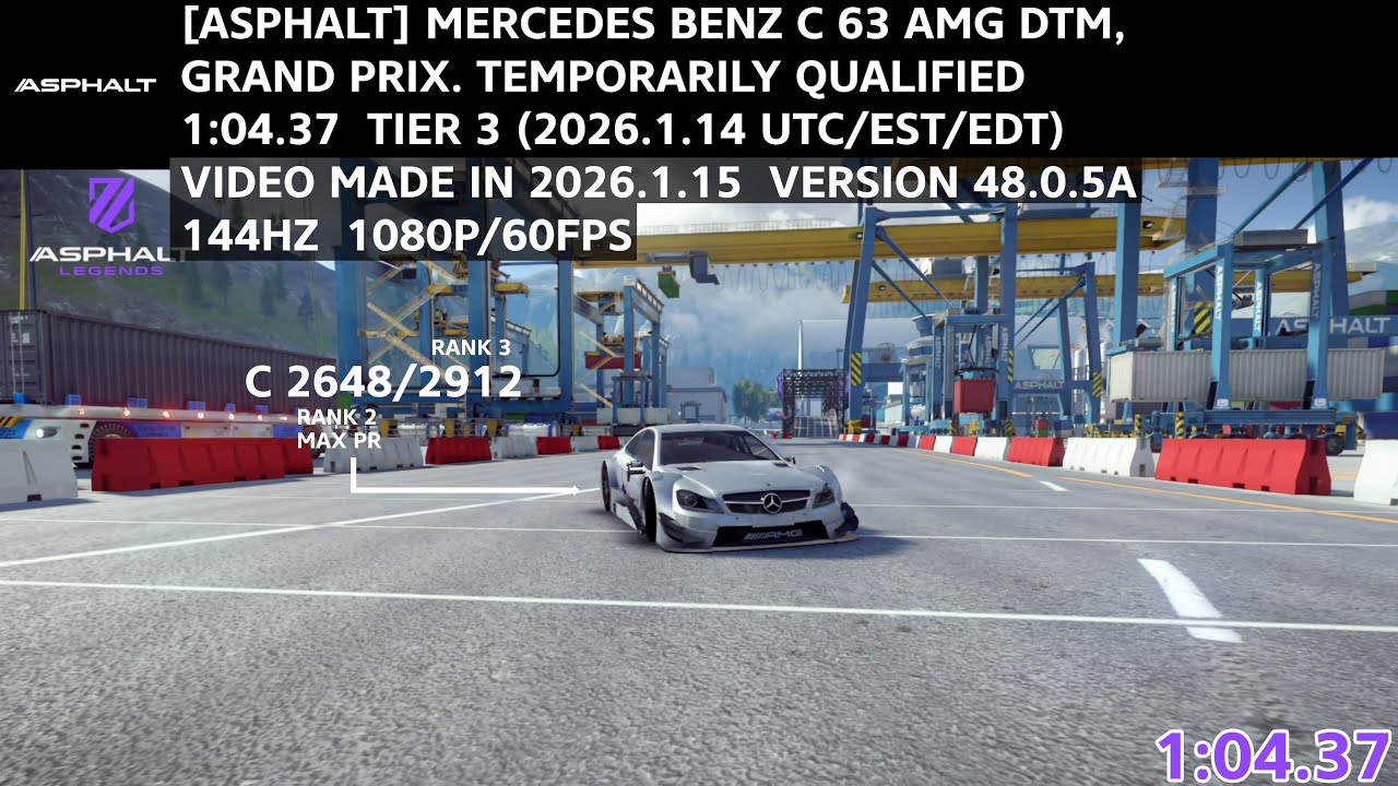 [Asphalt] Mercedes Benz C63 AMG DTM, Grand Prix. 