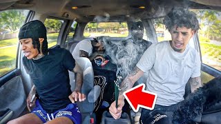 Locking The Windows Then Smoking The Car Out With   INCENSE STICKS…