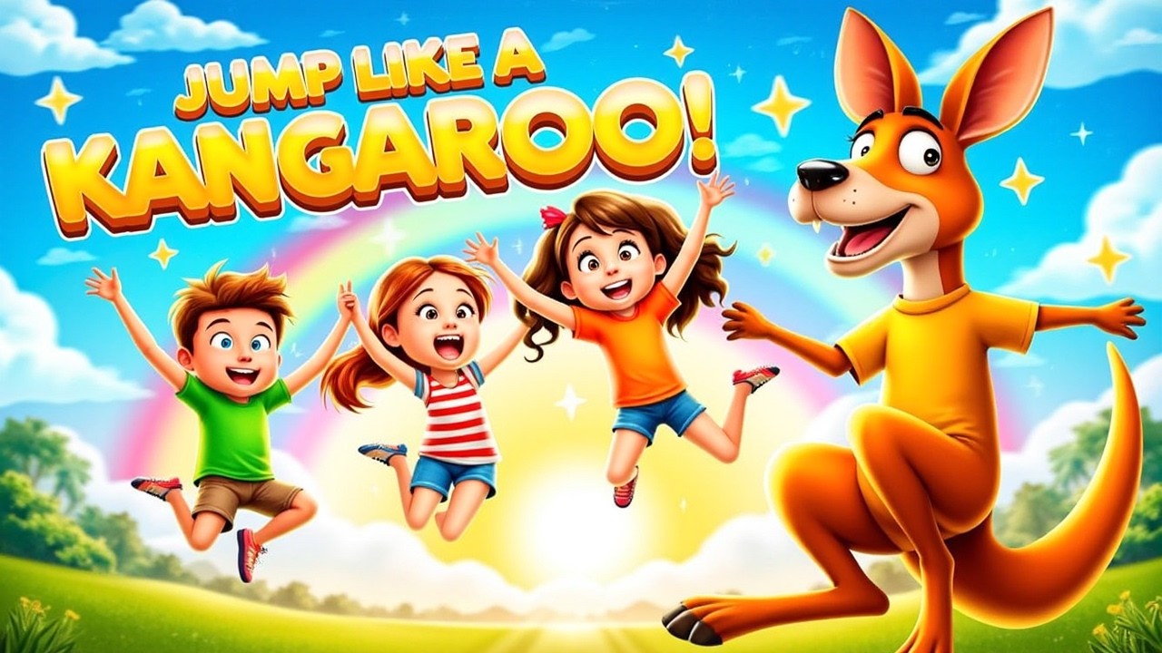 🌟 Jump Like a Kangaroo! 🦘 Fun Kids Song & Dance | Nursery Rhymes ...