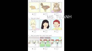 Listening A1, Movers 8, Test 3  Part 4