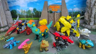 A Box full of dinosaurs Mozasaur, Brachiosaur, Ankylosaur, Baryonyx, Stegosaur, Pteranodon, Robot