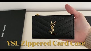 Zip Fragments Leather Card Case