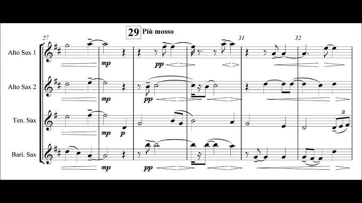 "Amazing Grace" for Saxophone Quartet (AATB), arr....