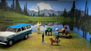 DIY 1/64 Scale Diecast Showroom Backdrop 