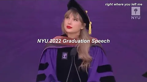 Taylor Swift - NYU 2022 Graduation Speech // Türkçe Çeviri